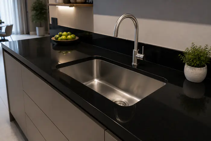 Pias de Cozinha em Granito Preto Absoluto