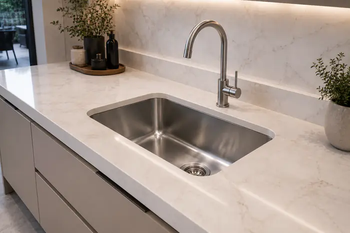 Pias de Cozinha em Mármore Branco Paraná